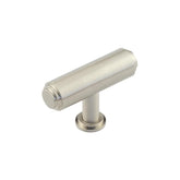 Belgrave T Bar Stepped Cupboard Knobs  Satin Nickel - Burlington Range